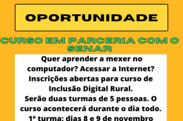 Secretaria de Desenvolvimento Social e SENAR oferecem Curso