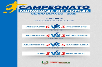 1ª RODADA DO FUTSAL