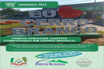 VAMOS CRESCER JUNTOS COMPRANDO EM CERRO BRANCO
