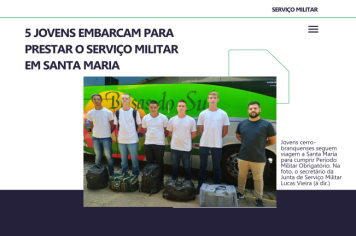 Jovens embarcam para prestar o serviço militar em Santa Maria