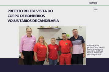 Prefeito recebe visita do Corpo de Bombeiros Voluntários de Candelária