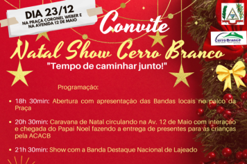 Atenção para os horário dos ônibus para o grande show do Natal nesta quinta, dia 23/12/2021 na Praça