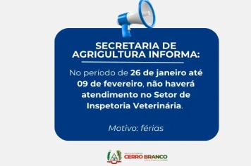 COMUNICADO: Setor de Inspetoria Veterinária 
