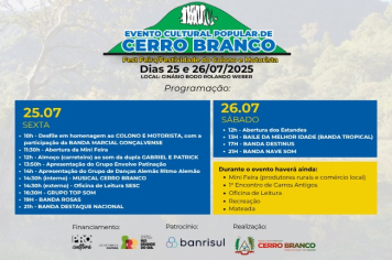 VEM AÍ AS FESTIVIDADES EM HOMENAGEM AO COLONO E MOTORISTA