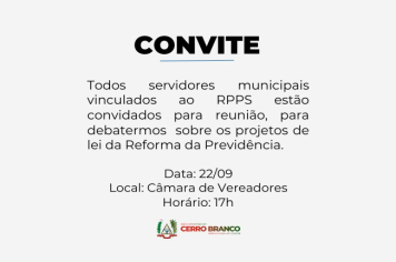 CONVITE - REUNIÃO RPPS