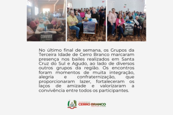 GRUPOS DA TERCEIRA IDADE PARTICIPAM DE FESTIVIDADES