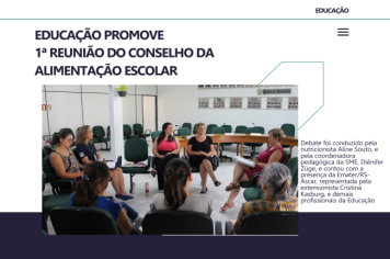 Educação promove 1ª reunião do Conselho da Alimentação Escolar