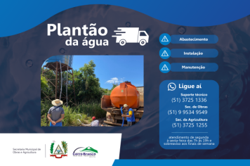 Equipe de abastecimento de água atua em regime de plantão