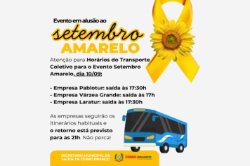 EVENTO SETEMBRO AMARELO - TRANSPORTE