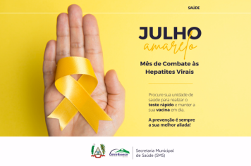 Saúde adere à campanha Julho Amarelo e oferece testagens contra hepatites virais