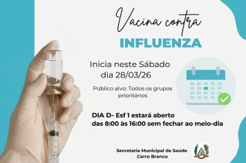 Dia D - Campanha de Vacinação contra a Influenza 2026