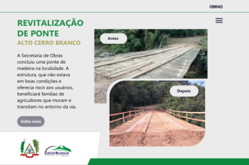 Ponte é revitalizada no Alto Cerro Branco