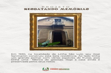 PROJETO RESGATANDO MEMÓRIAS