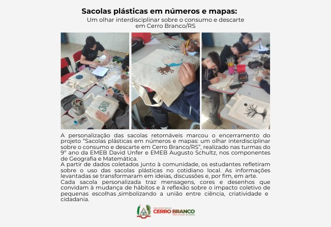 DA PESQUISA À ARTE: ESTUDANTES TRANSFORMAM DADOS DO PLÁSTICO EM MENSAGENS CRIATIVAS