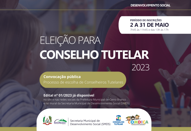 Lançado edital para eleição do Conselho Tutelar