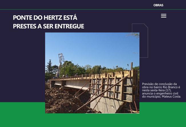 Ponte do Hertz deve ser entregue nesta sexta-feira (17)