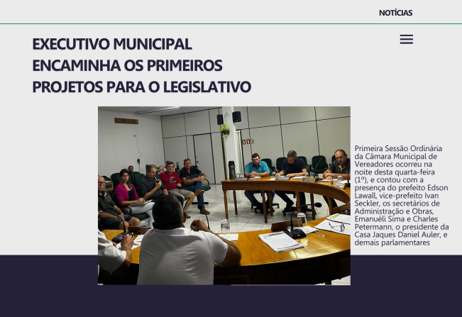 Executivo Municipal encaminha os primeiros projetos para o Legislativo