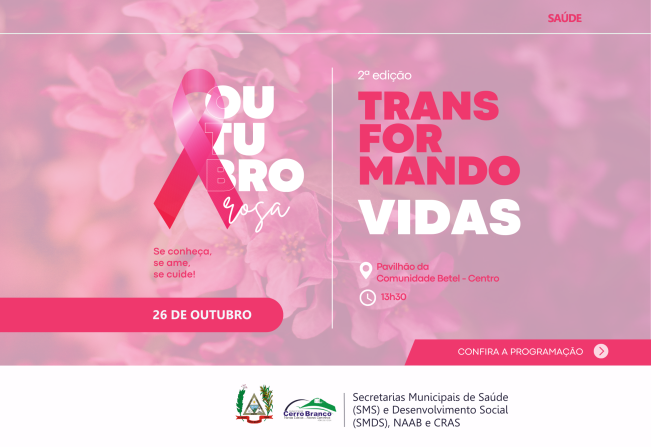 Outubro Rosa: vem aí o 2º Transformando Vidas 