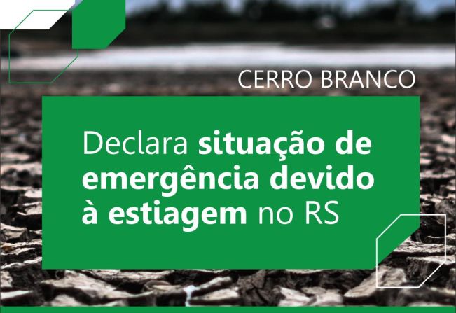 CERRO BRANCO DECLARA SITUAÇÃO DE EMERGÊNCIA DEVIDO À ESTIAGEM. 