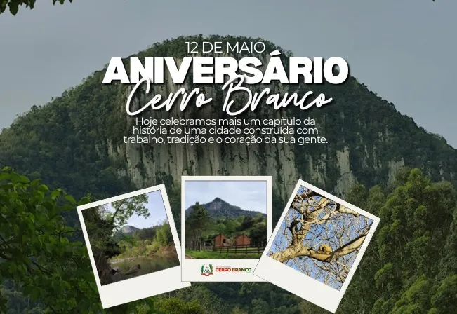 Cerro Branco celebra 38 anos de emancipação político-administrativa nesta terça-feira (12)