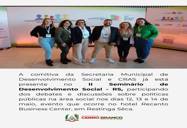II SEMINÁRIO DE DESENVOLVIMENTO SOCIAL - RS