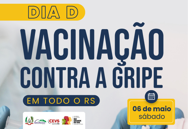 Dia D de vacinação contra a gripe começa neste sábado (6)