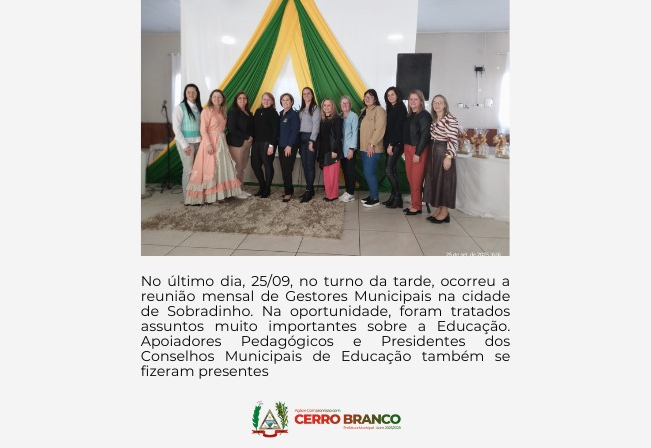 GESTORES DA EDUCAÇÃO SE REÚNEM EM SOBRADINHO