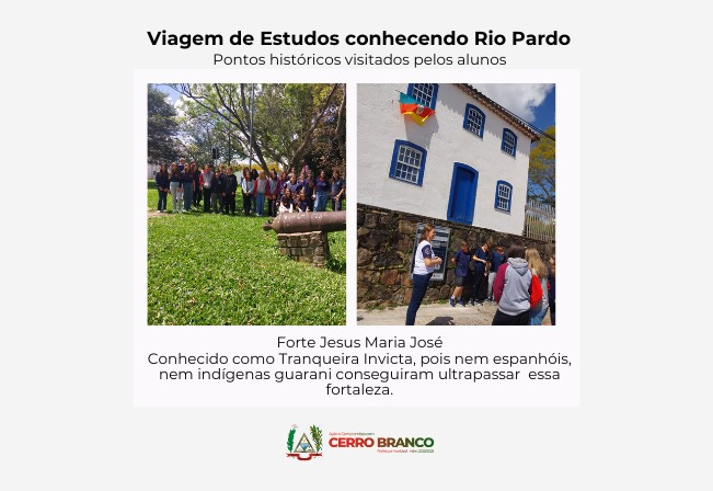  ALUNOS DE CERRO BRANCO VISITAM FORTE JESUS MARIA JOSÉ EM RIO PARDO