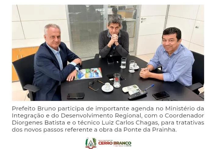 Prefeito Bruno participa de reunião para tratar sobre a Ponte da Prainha 