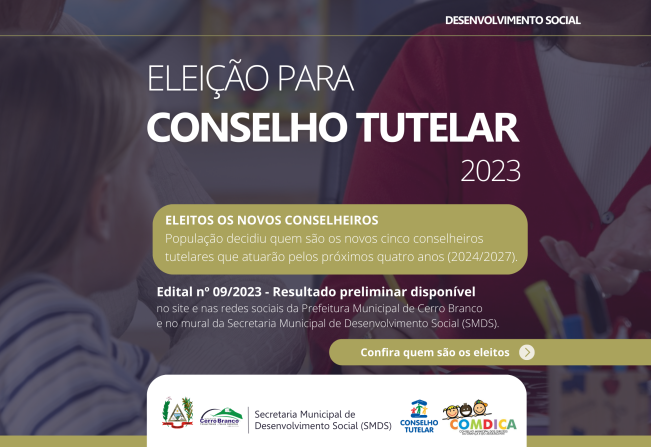 Resultado das Eleições do Conselho Tutelar em Cerro Branco 