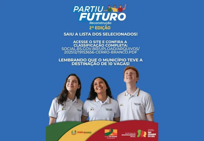 PROGRAMA PARTIU FUTURO RECONSTRUÇÃO: CLASSIFICAÇÃO COMPLETA 