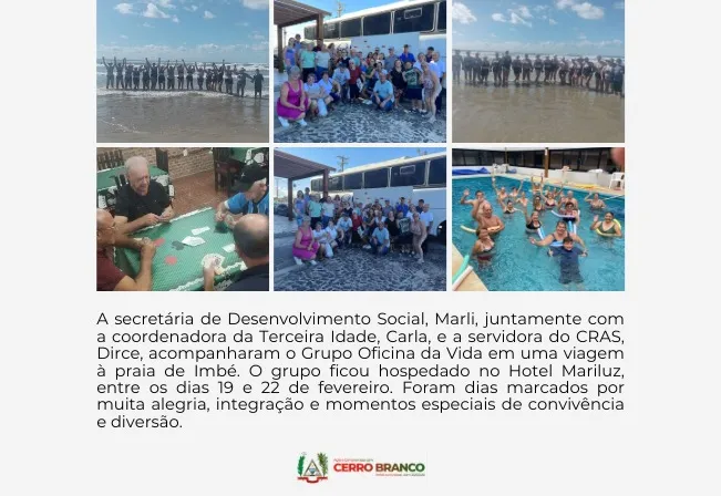 De Cerro Branco ao litoral: Grupo Oficina da Vida promove integração em Imbé