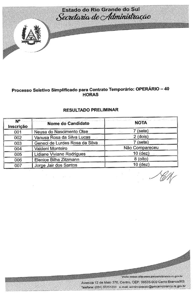 PROCESSO SELETIVO SIMPLIFICADO EMERGENCIAL Nº 004/2023 Prefeitura Municipal  de Pedra Preta